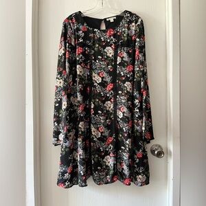 Miami Black Floral Mini-Dress